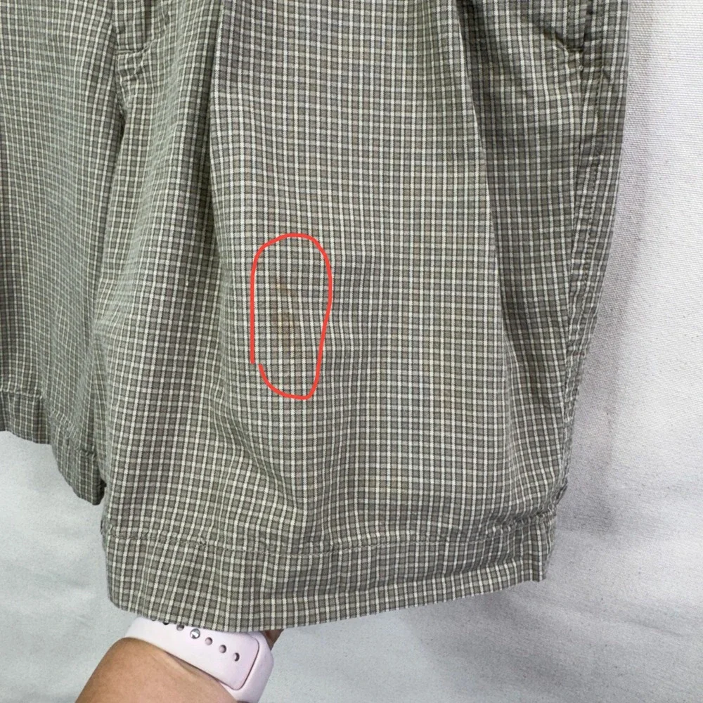 Structure‎ Pleated Plaid Shorts Mens Size 35 Green Vintage 90s Dadcore Preppy